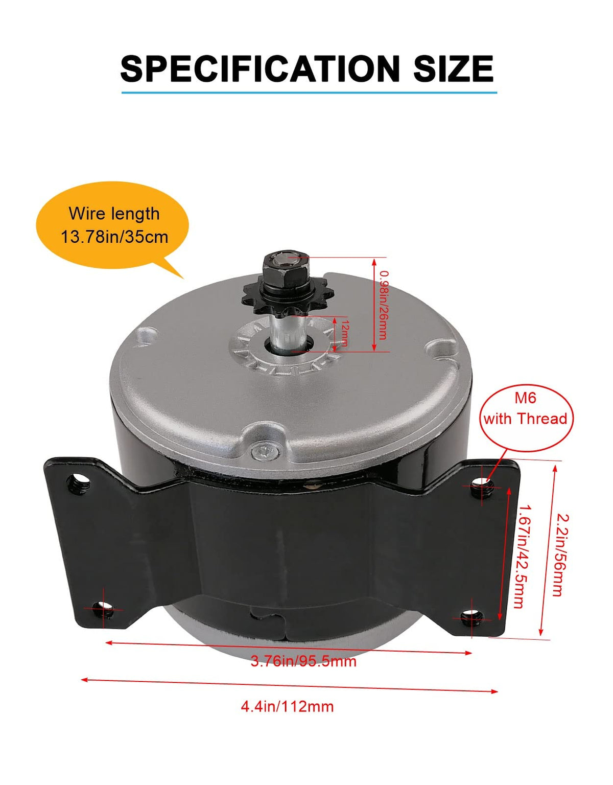 24V 250W Permanent Magnet Brushed DC Motor for DIY Generator Projects