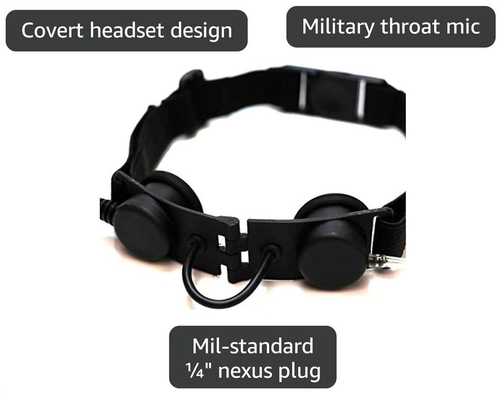 ArmorMason Covert Military Throat Mic Headset