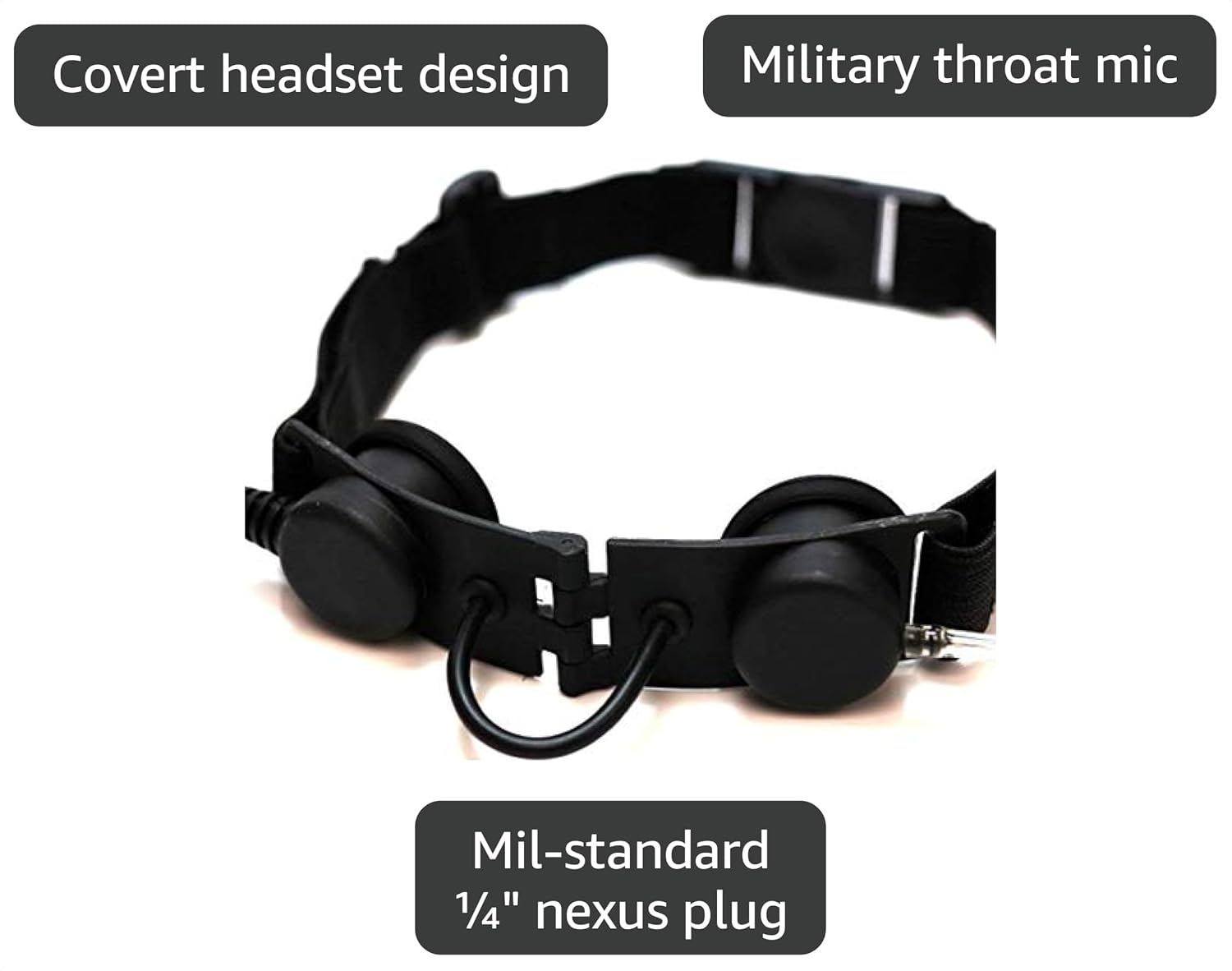 ArmorMason Covert Military Throat Mic Headset