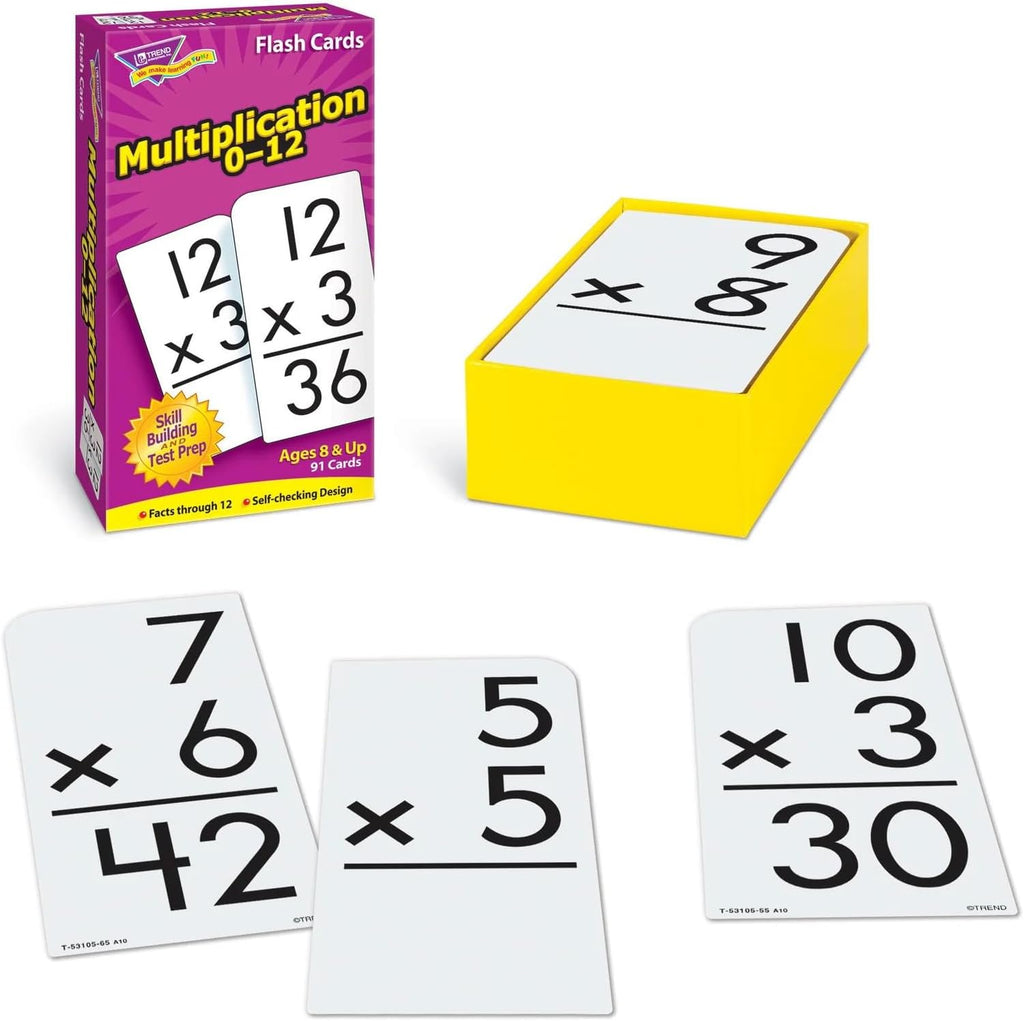 : Multiplication 0-12 Skill Drill Flash Cards, Exciting Way for Everyone to Learn, Facts Through 12, Self-Checking