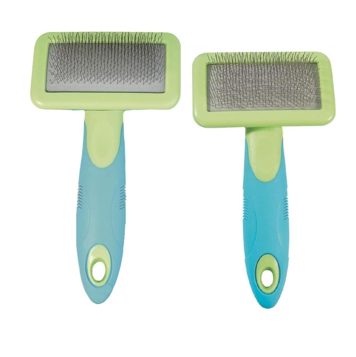 Slicker Brushes Ergonomic Handle for Pet Grooming Dog Cat Small Animal Stainless Steel Pins (Small)