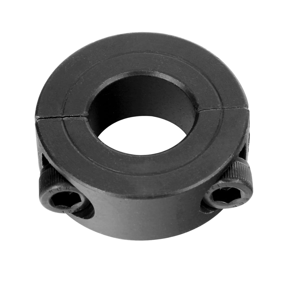 (4-Pack) SINOAXISSPACE Shaft Collar 3/4" Bore, 1045 Steel Double Split Clamp-On Shaft Collars Style, 1-1/2" OD, 1/2" Thickness, with M4 Set Screws