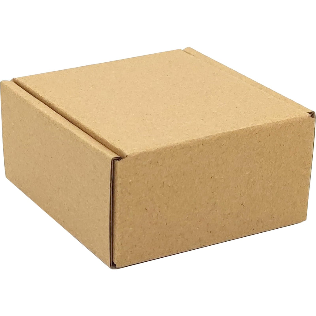 4x4x2 Shipping Boxes Set of 25, Brown Mailer Corrugated Cardboard Box