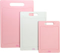 Cutting Boards for Kitchen, Reversible Dual Sided Plastic Cutting Board Set with Juice Grooves, Easy Grip Handle