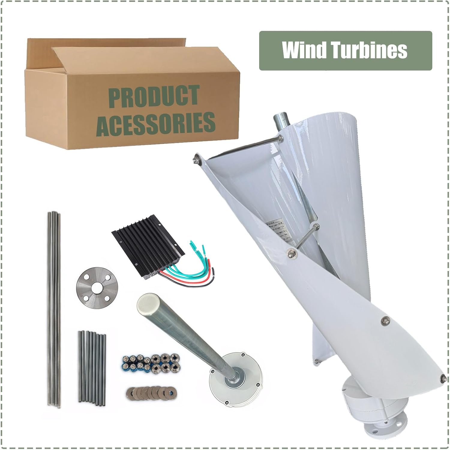 Magnetic Levitation Wind Turbine 12000W, Vertical Wind Turbine Generator Kit with MPPT Controller, for Home Street