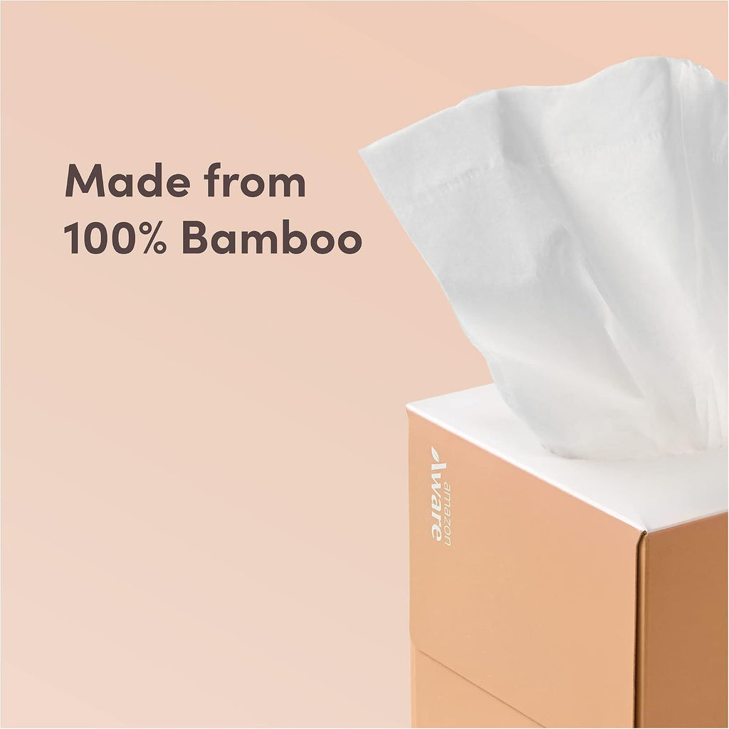 100% Bamboo Facial Tissues, 3-Ply, FSC Certified, 12 Pack, 60 Sheets Per Box, 720 Total