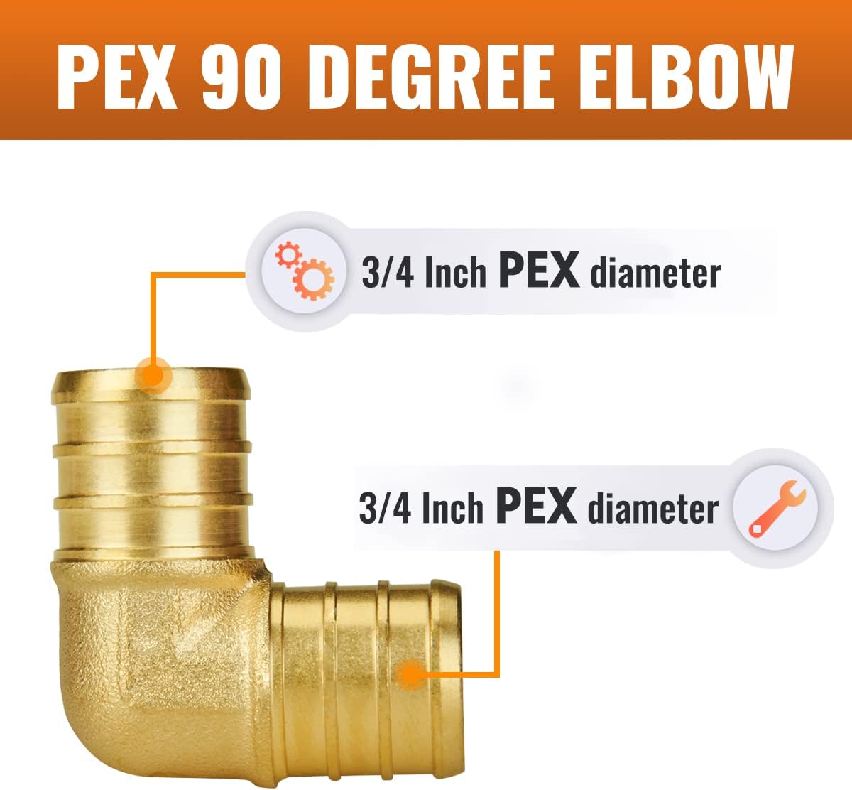 SUNGATOR 12-Pack 3/4" PEX 90 Degree Elbow