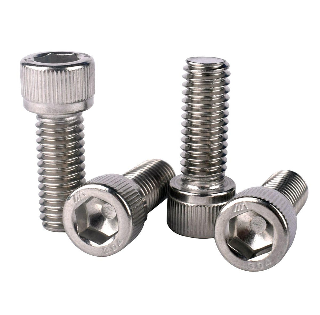 1/4-20 x 1 Allen Hex Socket Head Screw Bolt, 304 Stainless Steel 18-8, UNC Machine Full Thread, Pack of 20