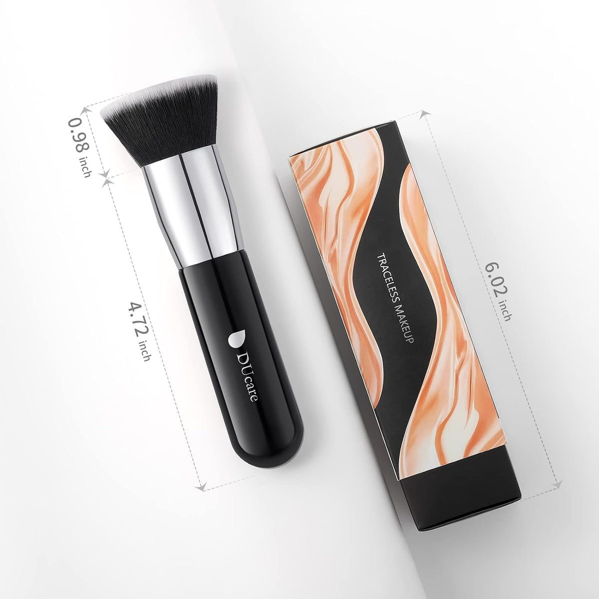 Kabuki Foundation Brush for Liquid Makeup Flat Top Professional Stick Buffing Blending Mineral Powder Large Face