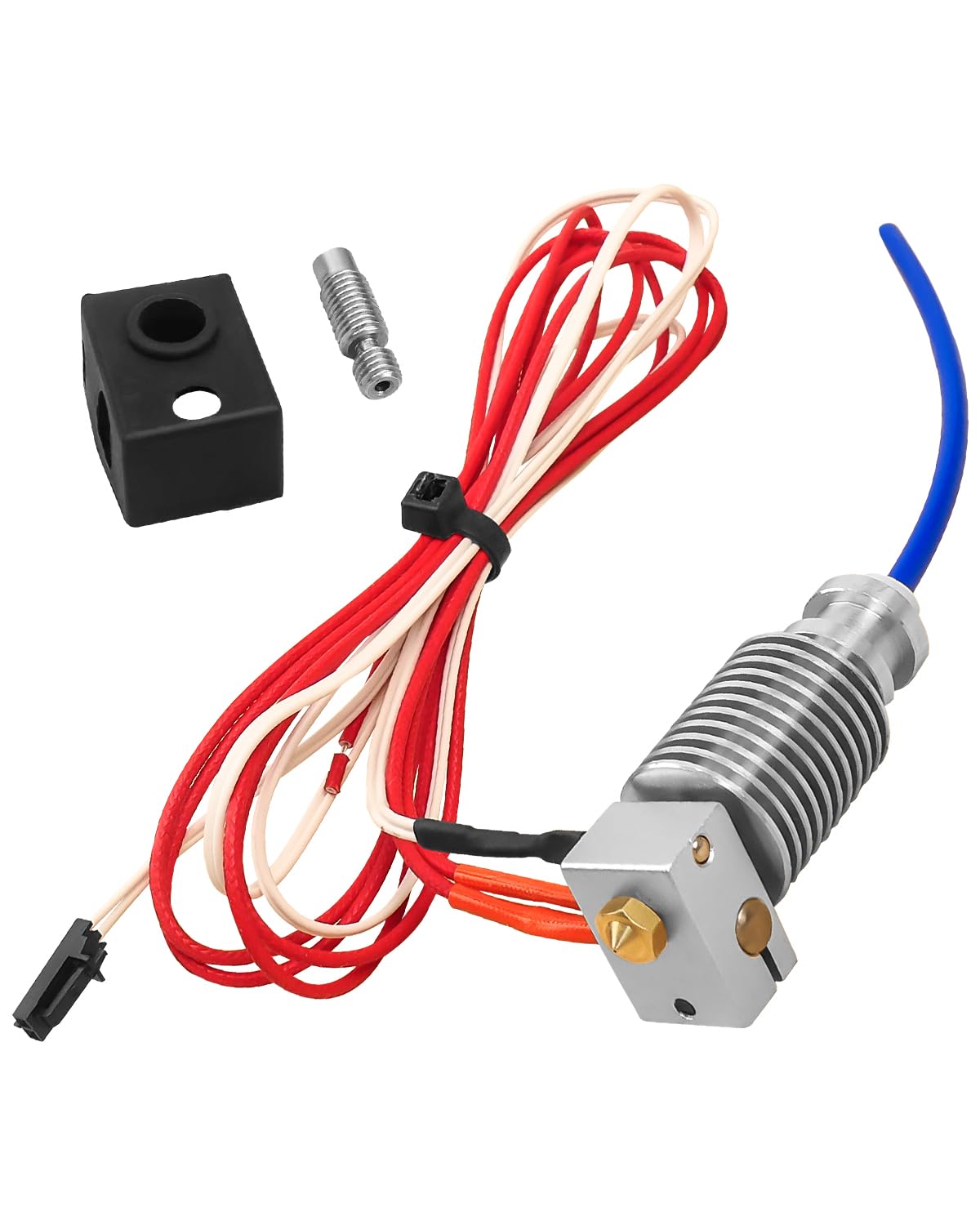 24V 3D Printer V6 Hotend Extruder Kit Fit for Prusa i3 MK3/MK3S/MK3S+ | 1.75mm, 40W Heater, Silicone Sock & 0.4mm Nozzle