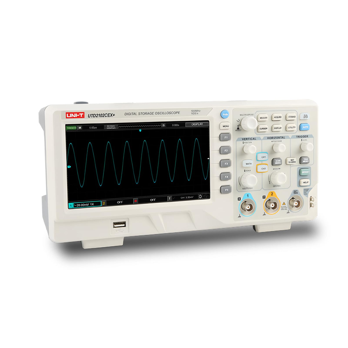 UNI-T UTD2102CEX+ Digital Oscilloscope, 2CH 100MHz, Education