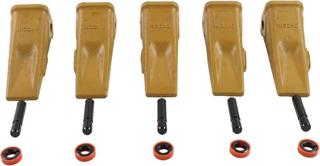 5X 1U3252 Bucket Digging Teeth Tooth with Pin's 8E6259 & Fastener's 8E6258