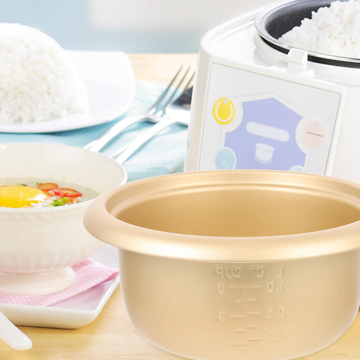Rice Cooker Inner Pot 2l Aluminum Alloy Non Stick Replacement