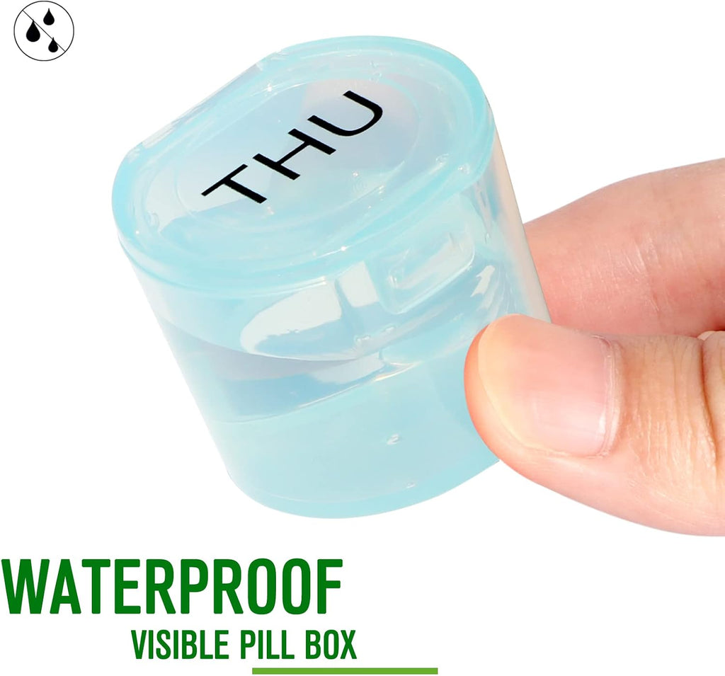 Weekly Pill Organizer, BPA Free Medicine Organizer Rainbow 9 Day Pill Box, Daily Portable Pill Conatainer for