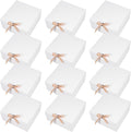 White Gift Boxes with Lids, 12 Pack Clamshell Paperboard Boxes