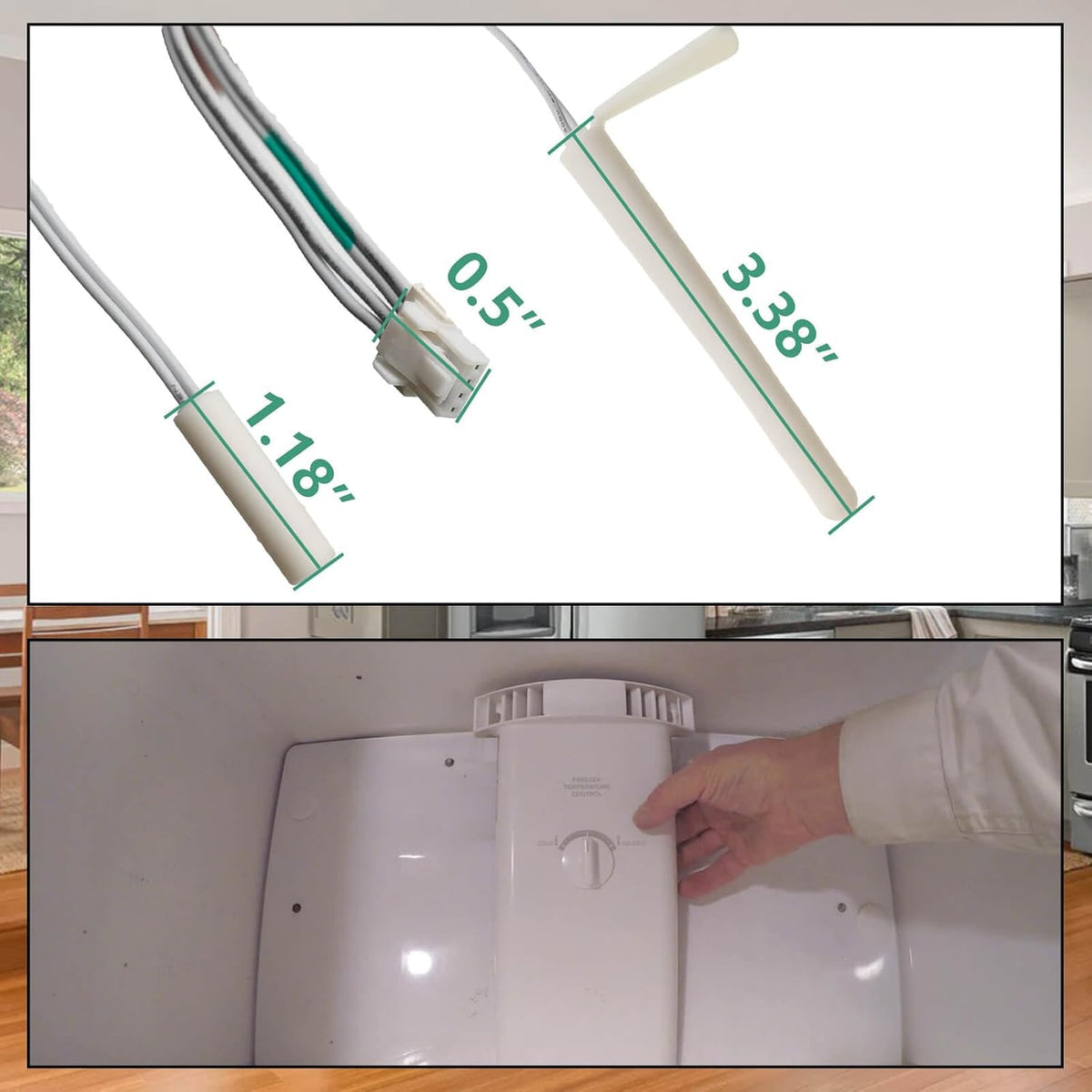 Upgrade Thermistor Assembly 242278801,Compatible with Frigidaire Crosley Refrigerator Freezer AP5802148 PS8760187 3016441 EAP8760187 FFHS2611PFEA FFSS2615TS0 LFSS2612TE0