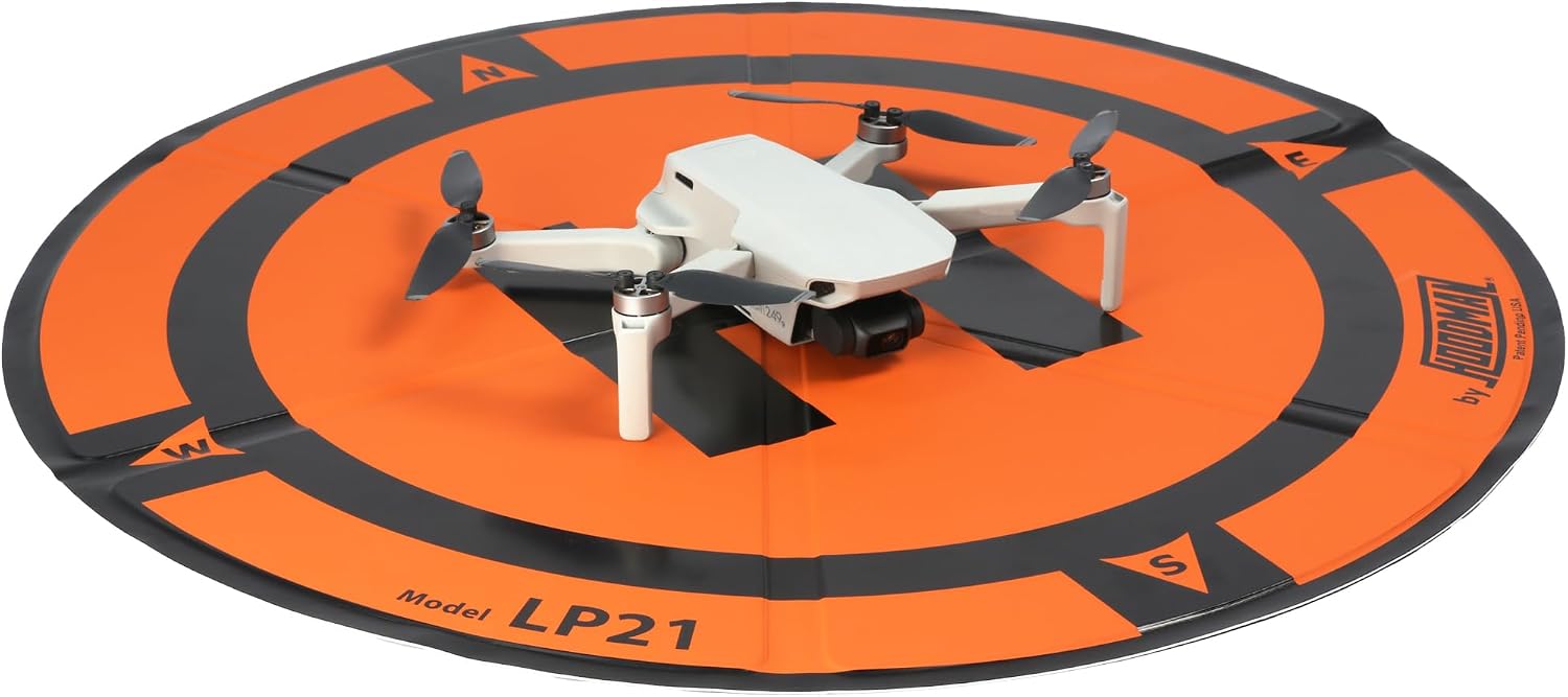 Weighted Trifold UAV Drone Landing Pad LP21 fits Mini 4 Pro, mini 3 pro, mavic and spark. Durable, No Stakes
