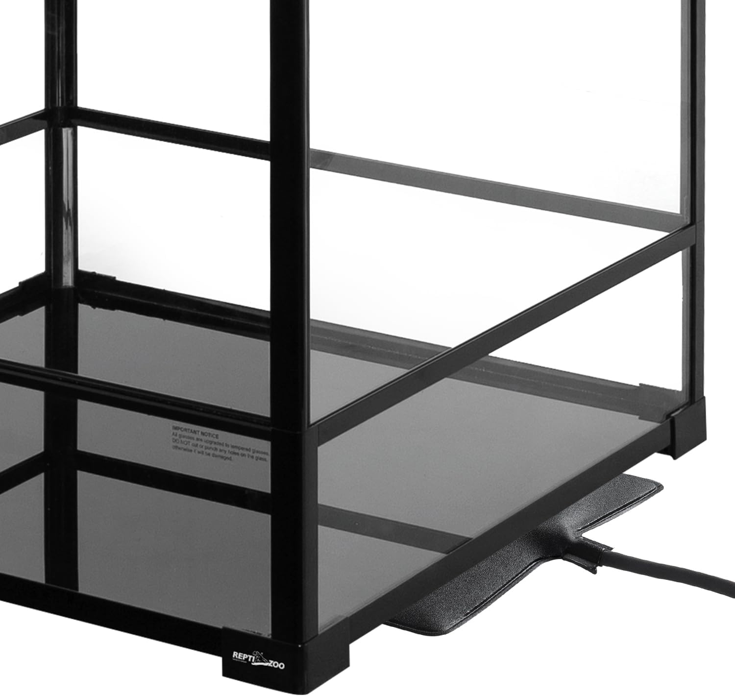 REPTIZOO 90 Gallon Reptile Terrarium 24" x 24" x 36" Large Glass Reptile Tank, Tall Terrarium with Front Opening Door