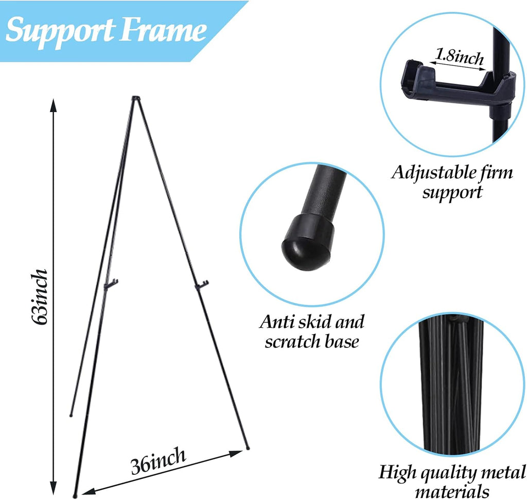 63'' Easel Stand for Wedding Sign & Poster, Adjustable Easels for Display | Portable Welcome Sign Stand,Poster Stand
