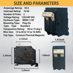 50 Amp 2-Pole Circuit Breaker, 3/4-Inch Plug-in Type Molded Case