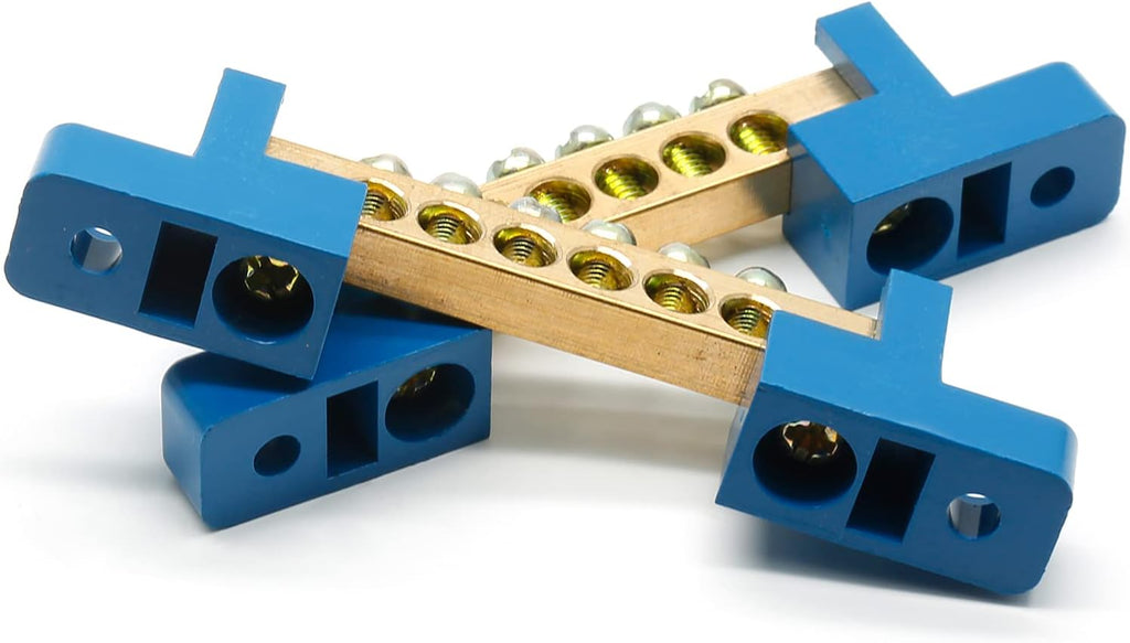 Bonsicoky Ground Bus Bar Terminal Block, 2Pcs