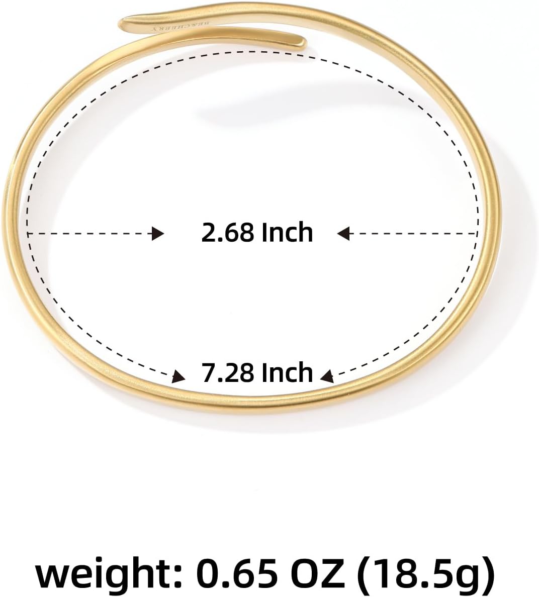 Gold Bangle Bracelet for Women, 14k Gold Plated Open Bangle, Stackable Stainless Steel Cuff Bracelets, Chunky Fashion