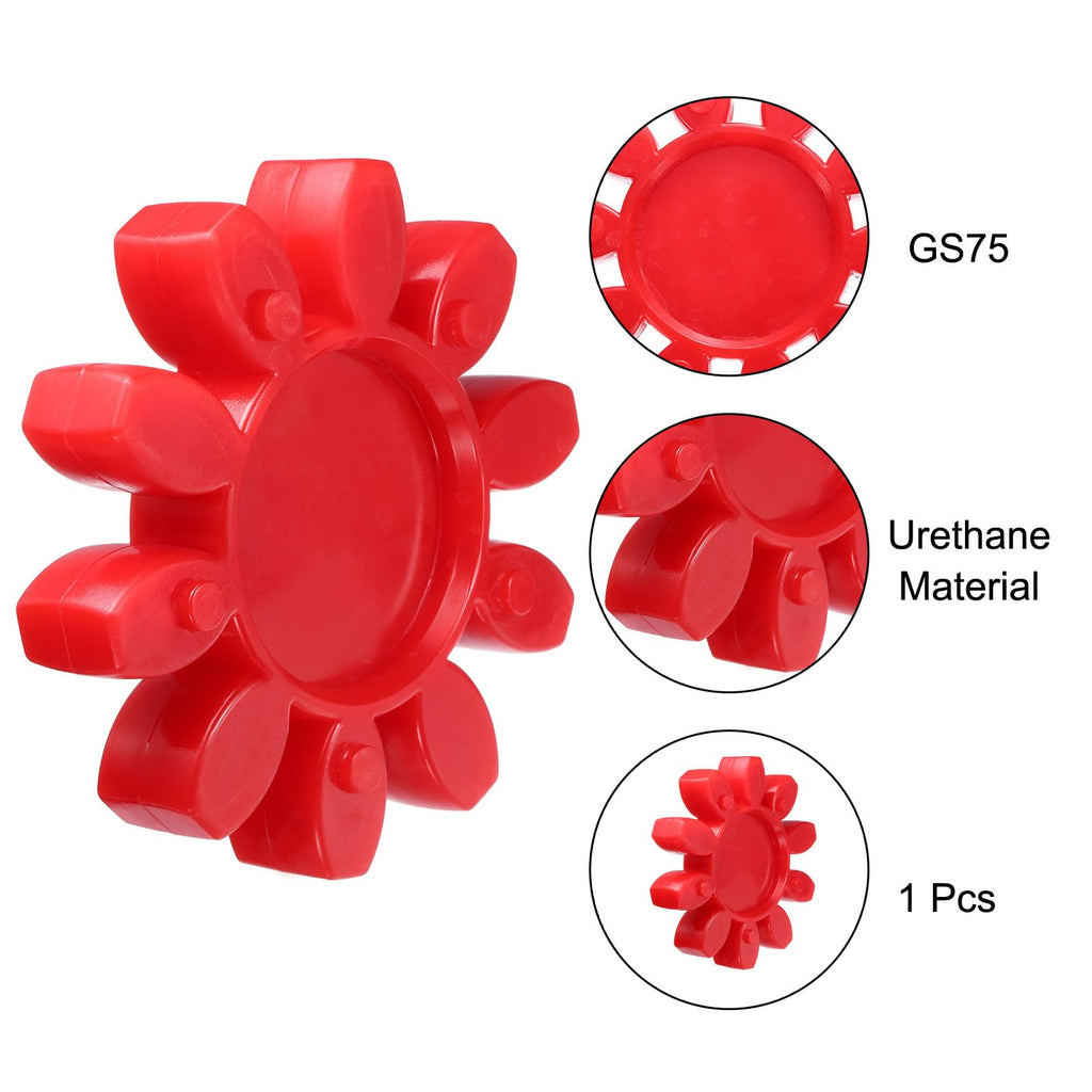 uxcell GS75 Coupling Insert, Urethane Flexible Solid Type Jaw Coupling Center Insert for L-Jaw Couplings L-Jaw Couplers Set, Red