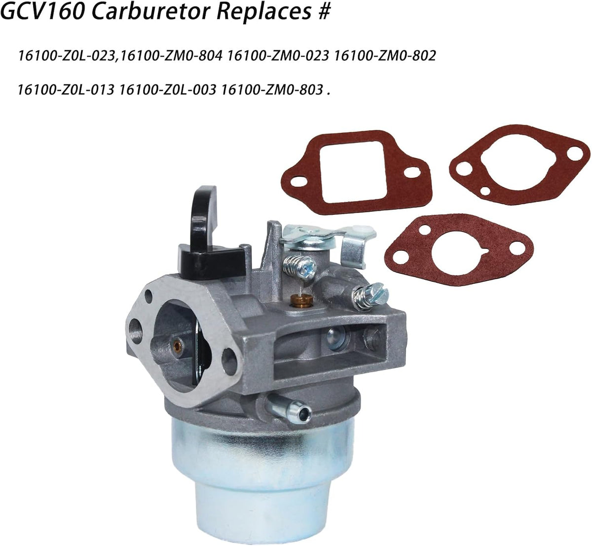 GCV160 Carburetor Kit Manual Choke, Compatible with Honda GCV160A Engine | Fit HRT216,HRB216,HRR216,HRS216 Lawn