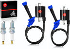 2x Ignition Coil Pack & Spark Plug Compatible with Yamaha V Star 650 XVS650 1998-2016 4VR-82320-00-00