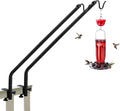 2 Pack Heavy Duty Deck Hook, 27"-39" Adjustable Metal Deck Railing Hooks for Hanging Bird Feeders, Planters, Suet