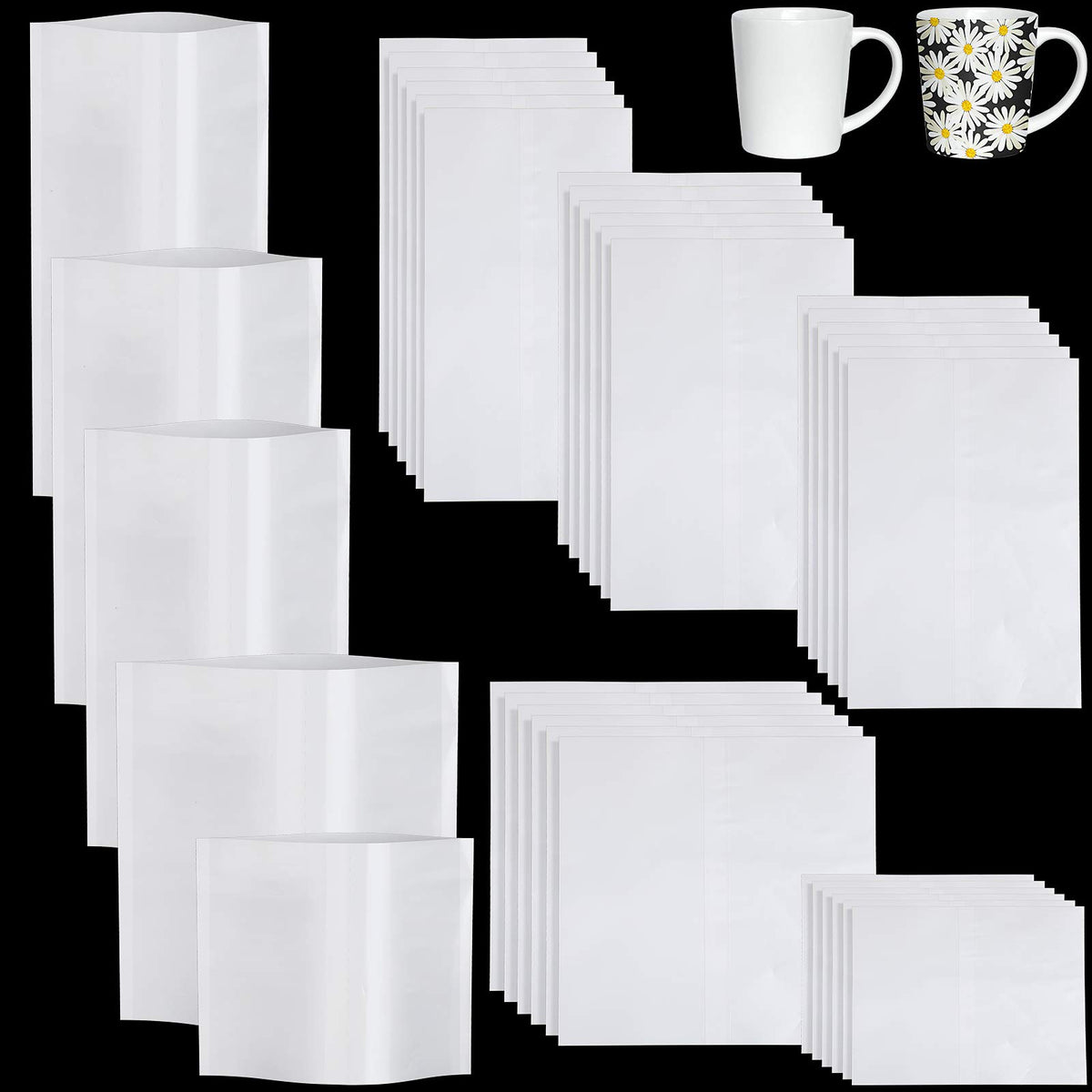 50 Pcs Sublimation Shrink Wrap Sleeves