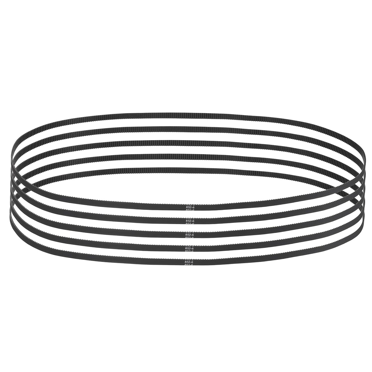 MECCANIXITY 852mm GT-2 Timing Belt 6mm Width 2mm Pitch Black 5pcs