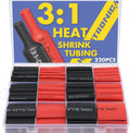 haisstronica 220PCS 3:1 Heat Shrink Tubing Kit 6 Sizes 1/8"-3/4" Black/Red