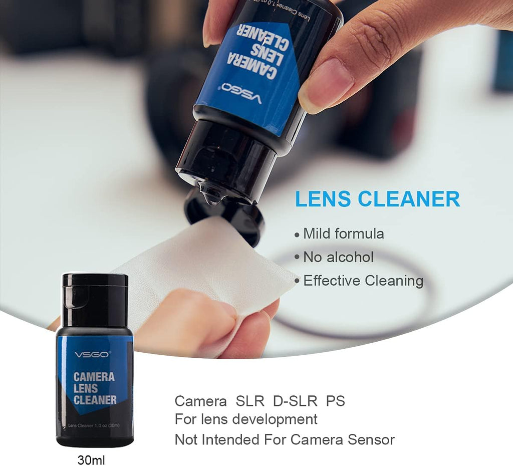 Optical Camera Lens Cleaning Kit Travel Edition | Lens Pen, Air Blower, Lens Cleaner, Screen Cleaning Cloth and Wet