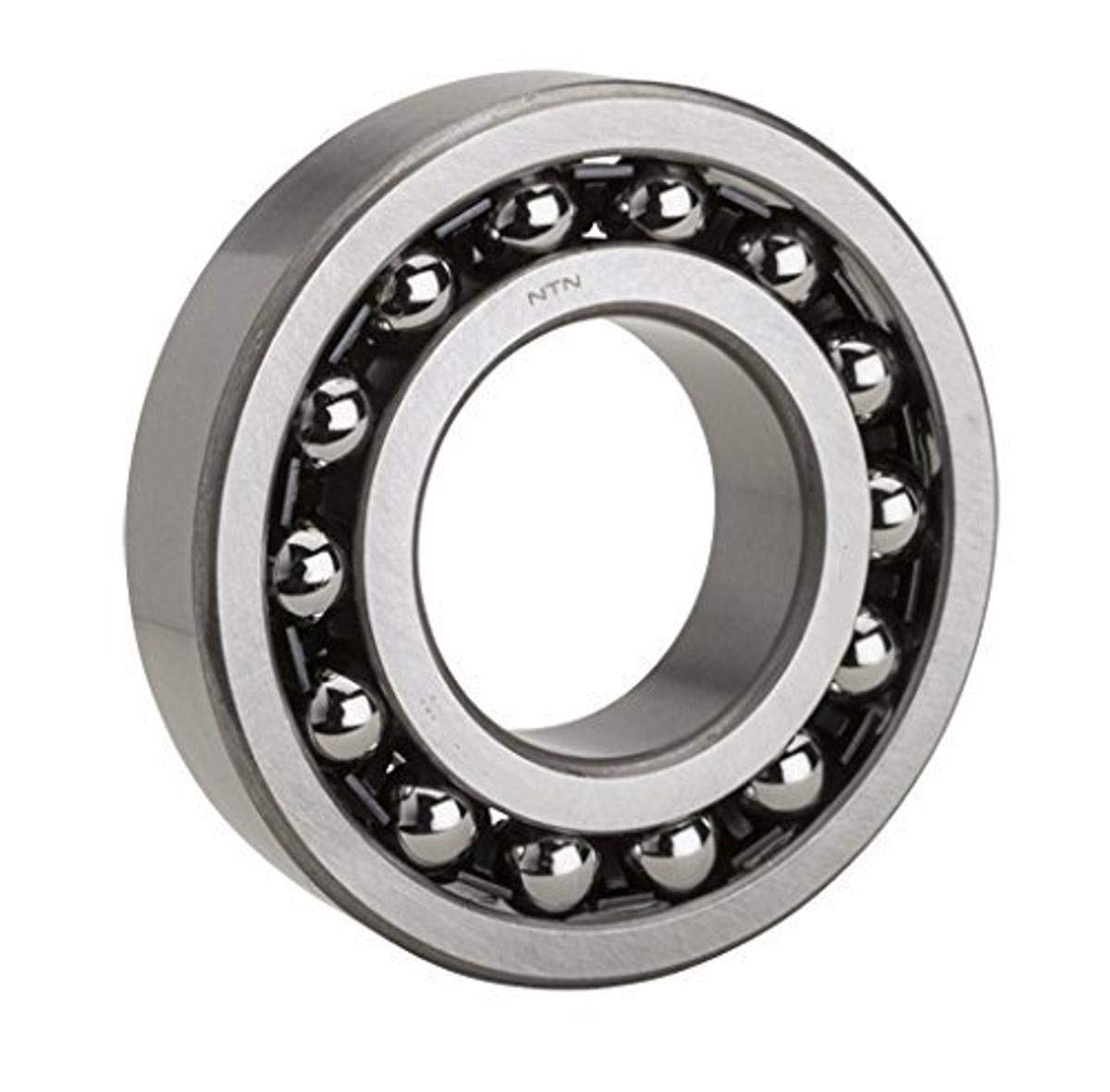 NTN Bearing 1205 Double Row Self-Aligning Radial Ball Bearing, Normal Clearance, Standard Cage, 25 mm Bore ID, 52 mm OD, 15 mm Width, Open