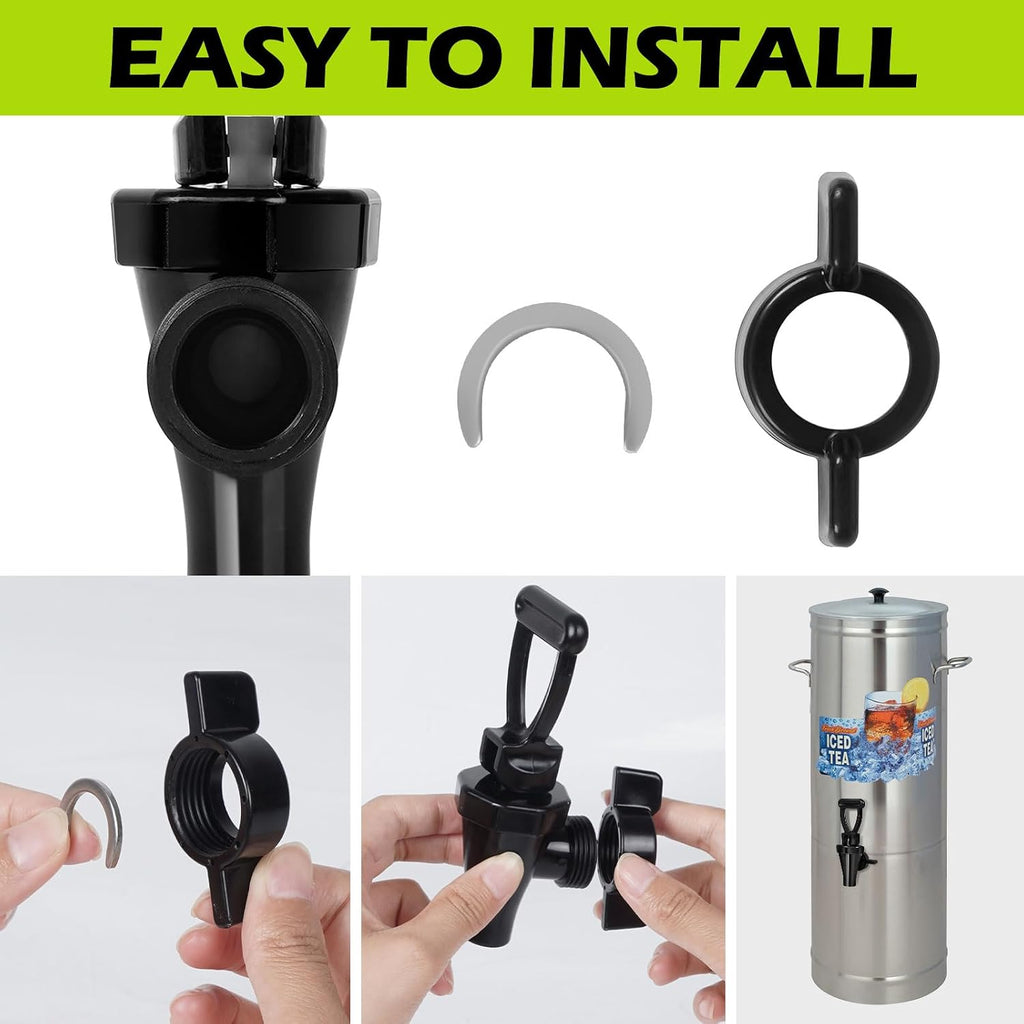 (2Pack) 03260.0002 Replacement Faucet Kit for Ice Tea Dispenser, Spigot Replacement for Tea Urn, Reusable Tea Faucet