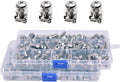 100 Sets M6x20mm Square Hole Cage Nuts Screws Washers Rack Mount