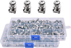 100 Sets M6x20mm Square Hole Cage Nuts Screws Washers Rack Mount