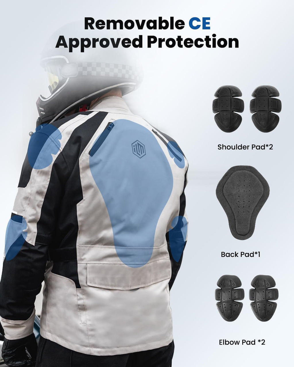 Motorcycle Jacket Adventure Mens Riding Armored Airflow Dirt Bike Touring Waterproof Clothing All Season Model RL01