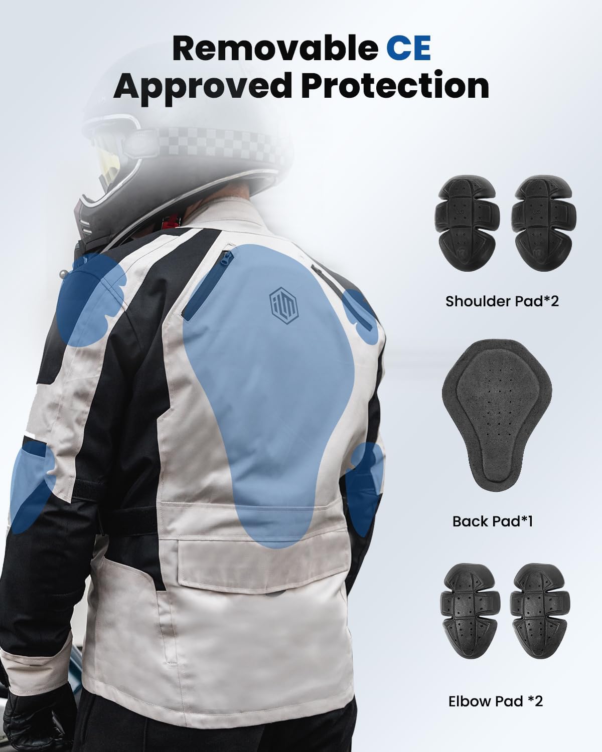 Motorcycle Jacket Adventure Mens Riding Armored Airflow Dirt Bike Touring Waterproof Clothing All Season Model RL01