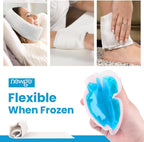 Small Ice Packs for Injuries Reusable with Cloth Backing, 6 Packs