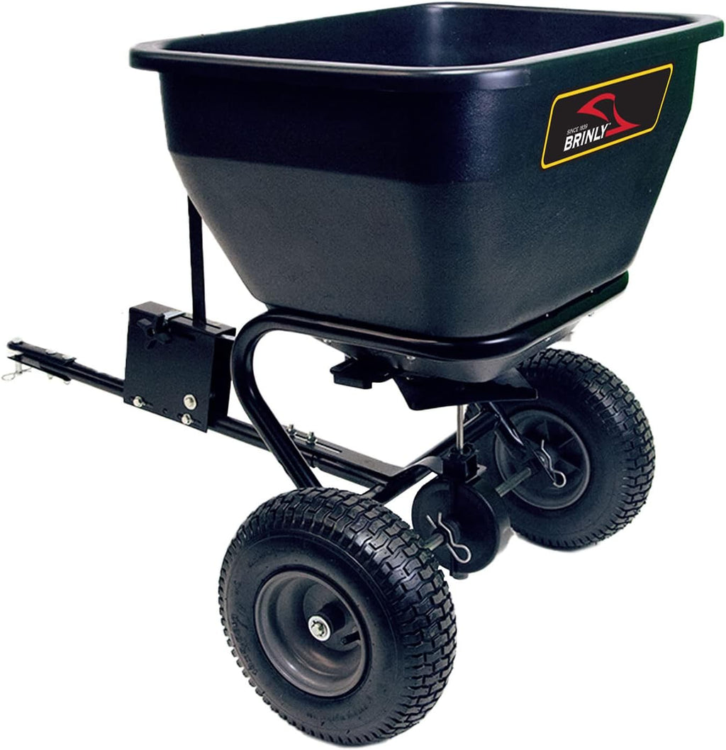 BS36BH-A Tow Behind Broadcast Spreader with Universal Hitch, 175 lb.+ -Flat Black
