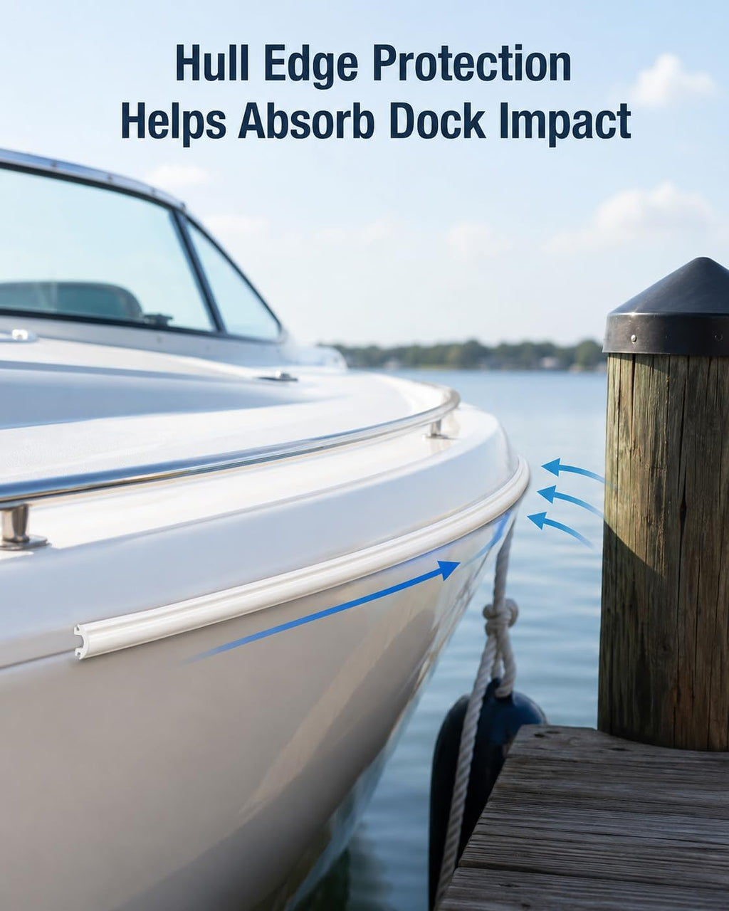 Black Boat Rub Rail 50.85 FT Flexible Rub Vinyl Insert for Boats, 3/4" x 3/8", Rub Rail Replacement for Boat & Dock Bumper Protection