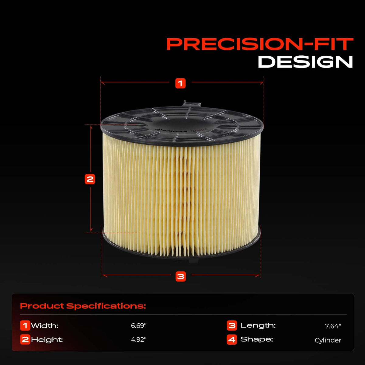 A-Premium Engine Air Filter Compatible with Audi