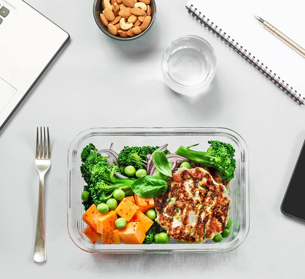 30 Pieces Glass Food Storage Containers with Snap Locking Lids,Glass Meal Prep Containers Set - Airtight Lunch