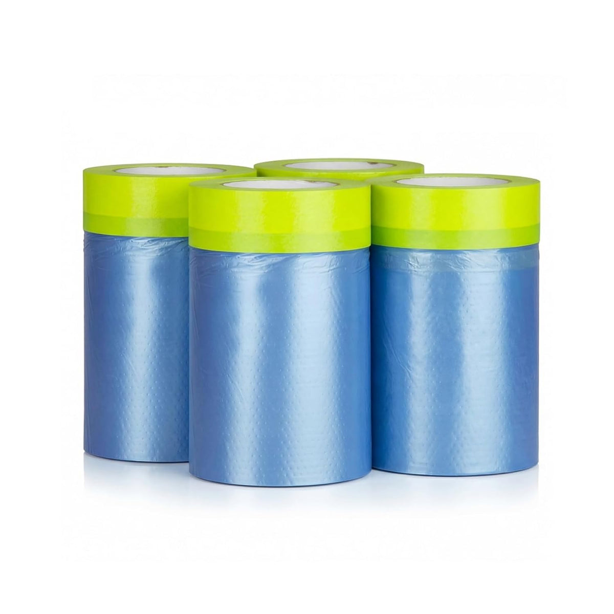 Pre - Taped Masking Film for Painting, 22 inch x 66 feet x 4 Rolls Painters Plastic Sheeting with Automotive Paint
