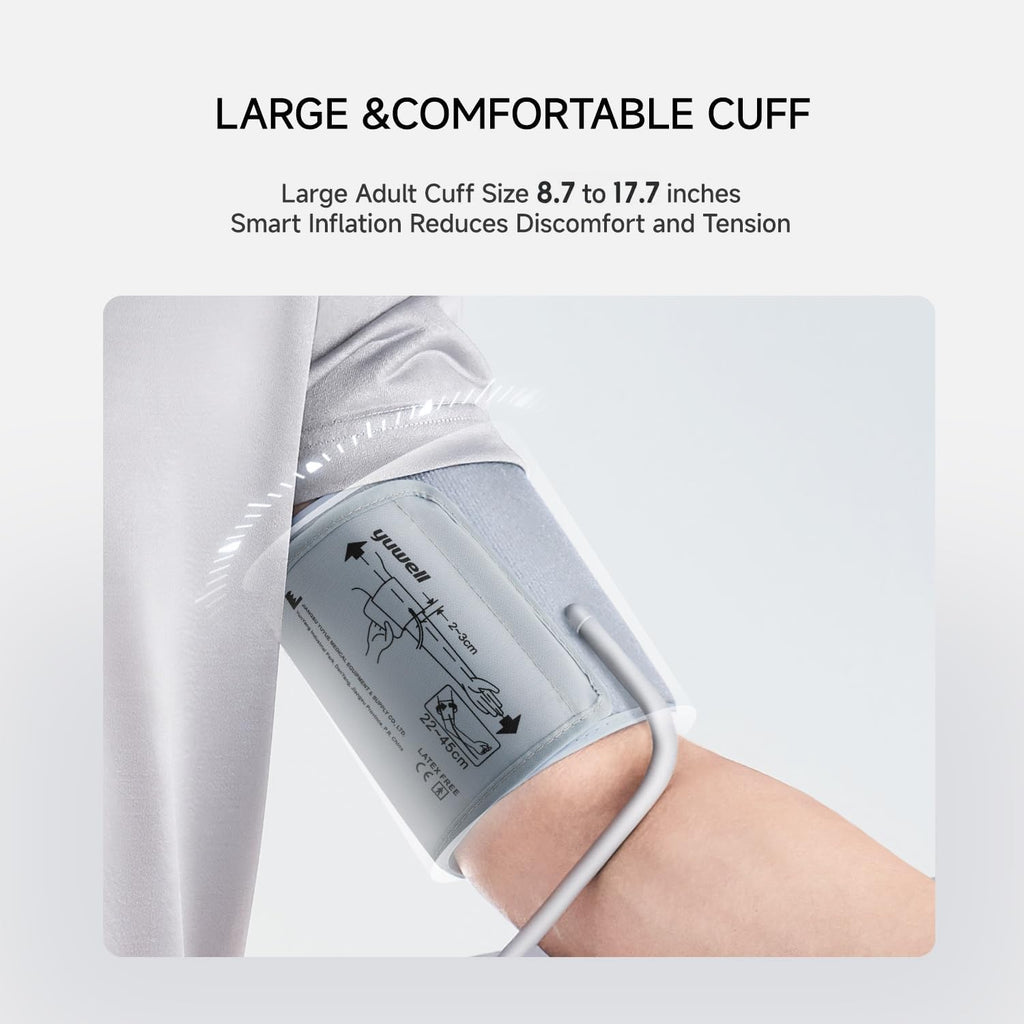 Blood Pressure Monitor, Large Upper Arm Blood Pressure Cuff, Digital Blood Pressure Machine for Home Use, Large