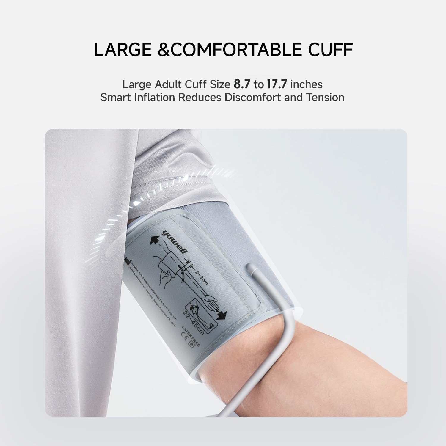 Blood Pressure Monitor, Large Upper Arm Blood Pressure Cuff, Digital Blood Pressure Machine for Home Use, Large