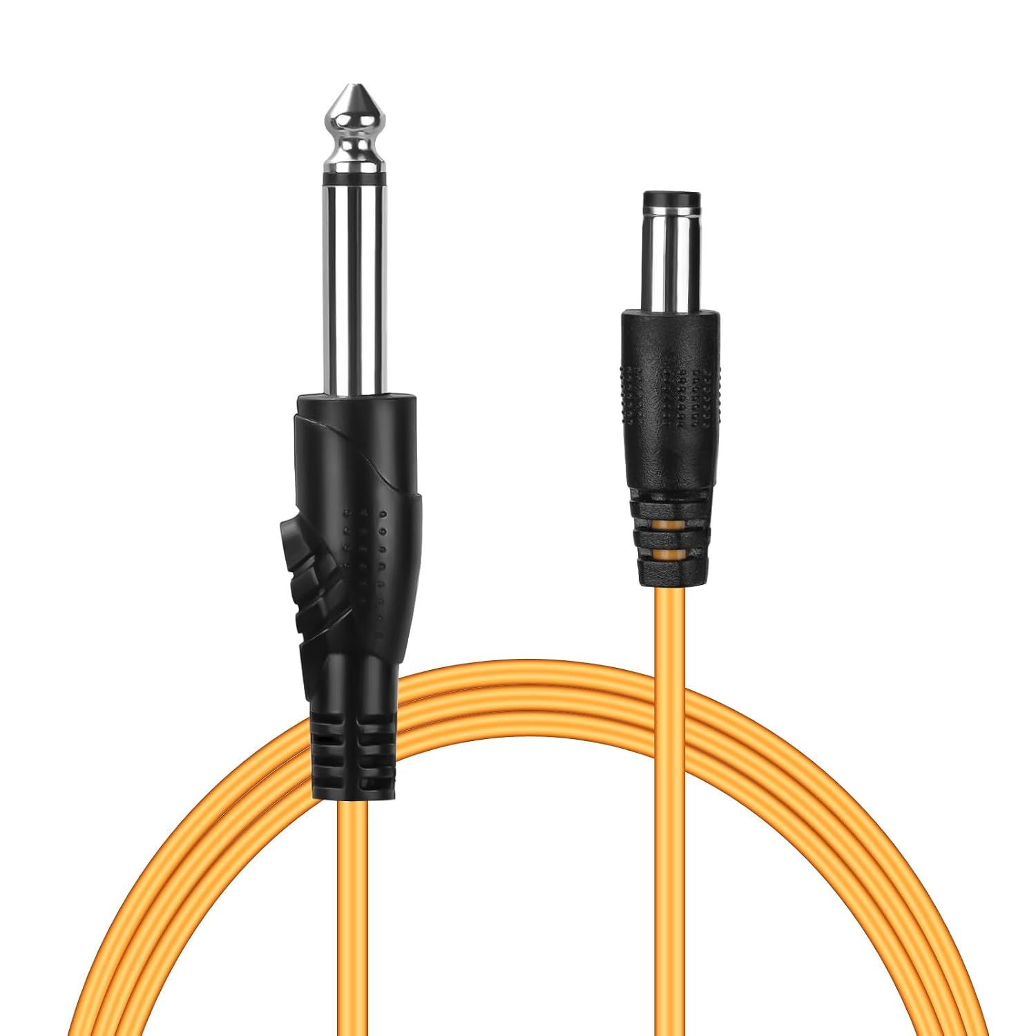 Tattoo DC Connector Clip Cords 6.13ft Silicone Wire Cord for Motor Machine Power Supply Orange