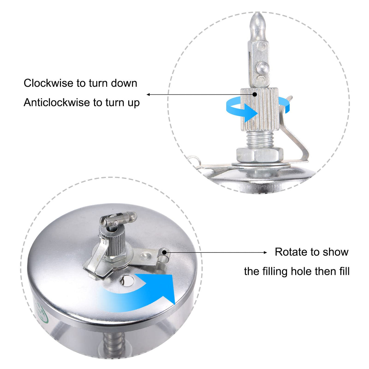 uxcell Needle Valve Type Oil Cup G1/4 Thread 100ml Sight Gravity Drip Feed Oiler